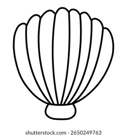 Seashell vector icon set. Shell illustration sign collection. conch symbol. Sea Life web icons.