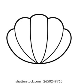Seashell vector icon set. Shell illustration sign collection. conch symbol. Sea Life web icons.