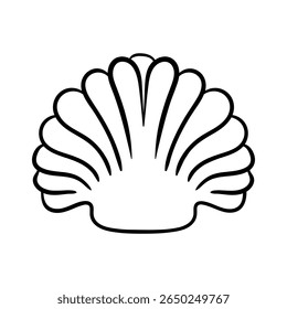 Seashell vector icon set. Shell illustration sign collection. conch symbol. Sea Life web icons.