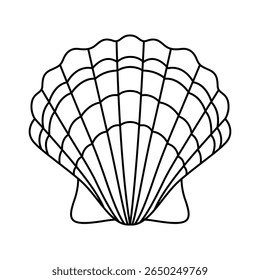 Seashell vector icon set. Shell illustration sign collection. conch symbol. Sea Life web icons.
