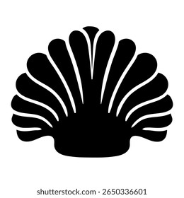 Seashell vector icon. Shell illustration sign. conch symbol. Sea Life web icon.