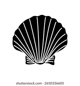 Seashell vector icon. Shell illustration sign. conch symbol. Sea Life web icon.