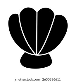 Seashell vector icon. Shell illustration sign. conch symbol. Sea Life web icon.