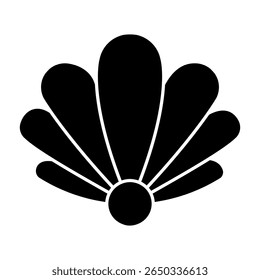 Seashell vector icon. Shell illustration sign. conch symbol. Sea Life web icon.