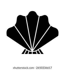 Seashell vector icon. Shell illustration sign. conch symbol. Sea Life web icon.