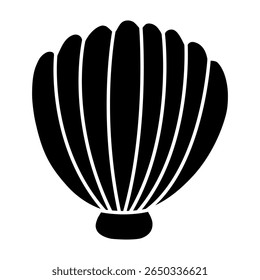 Seashell vector icon. Shell illustration sign. conch symbol. Sea Life web icon.