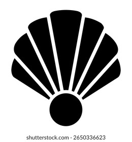 Seashell vector icon. Shell illustration sign. conch symbol. Sea Life web icon.