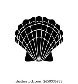 Seashell vector icon. Shell illustration sign. conch symbol. Sea Life web icon.