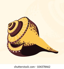 Seashell. Vector illustration