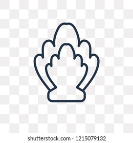 Seashell vector outline icon isolated on transparent background, high quality linear Seashell transparency concept can be used web and mobile