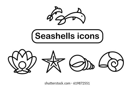 Seashells icons 