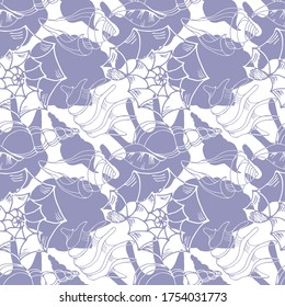 Seashells isolated sketch. Seashells vector. seamless patterns