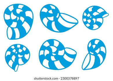 Seashells pattern. Seashells vector. Sea pattern vector. Beautiful seashell sketches. Marine background. Close-up drawing of a shell.