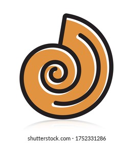 Seashells / sea snail flat colours icon for apps and websites