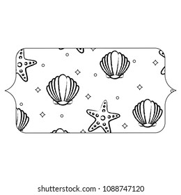 Seashells and Sea Stars pattern
