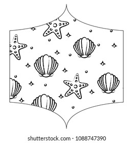 Seashells and Sea Stars pattern