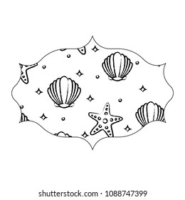 Seashells and Sea Stars pattern