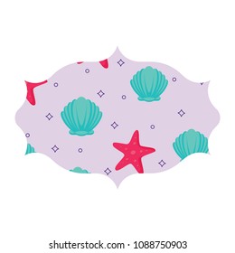 Seashells and Sea Stars pattern