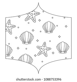 Seashells and Sea Stars pattern