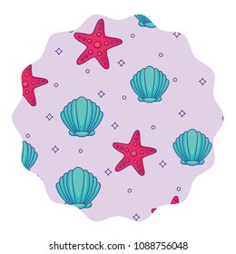 Seashells and Sea Stars pattern
