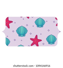 Seashells and Sea Stars pattern