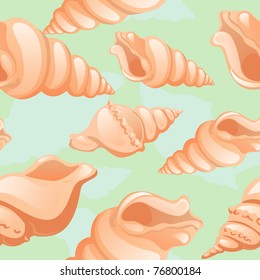 Seashells seamless