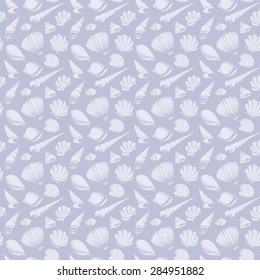 seashells seamless pattern vintage vector summer background illustration