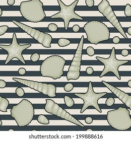 Seashells  seamless wallpaper