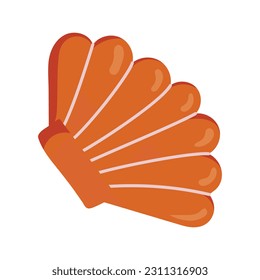 Aguas de mar. Icono de contorno minimalista de shell. Ilustración del vector
