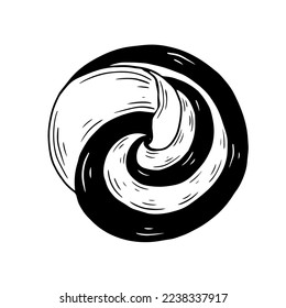 Seashells sketch . Vector graphics.	