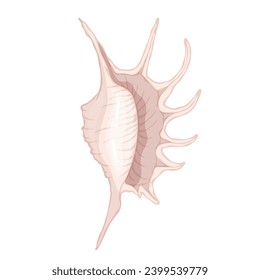 Seashell.Summer marine decor. Vector graphics.