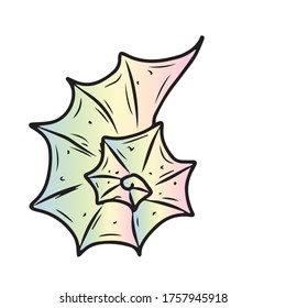 Seashell.Vector summer children's design for postcards-banners.Rest