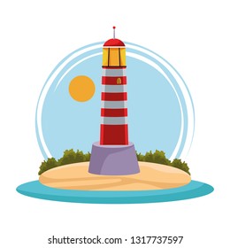 seashore landscape cartoon