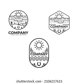 seashore logo in monoline style