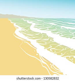 Seashore vector illustration