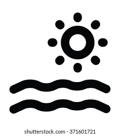 Seaside Bold Line Vector Icon