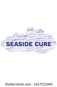 Seaside Cure word cloud. Wordcloud made with text only.