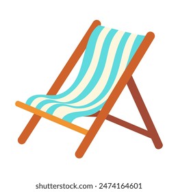 Seaside Leisure: Stylized Deckchair Illustration