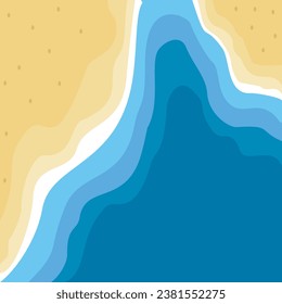 Seaside top view illustration design vector
