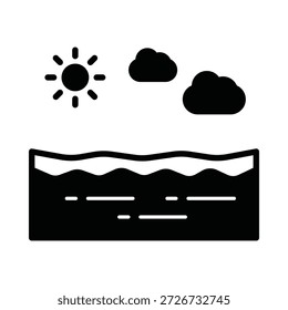 Icono de Vector costero que puede modificarse o editarse fácilmente

