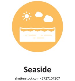 Icono de Vector costero que puede modificarse o editarse fácilmente

