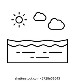 Icono de Vector costero que puede modificarse o editarse fácilmente

