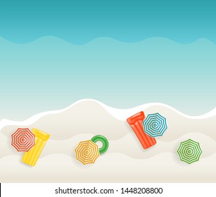 Ilustración vectorial costera. Fondo del vector tropical
