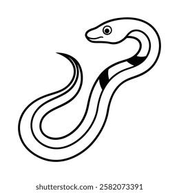 sea-snake of a line art vector