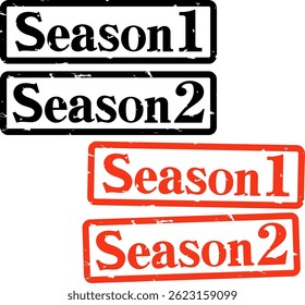 Season 1 and Season 2 stamps