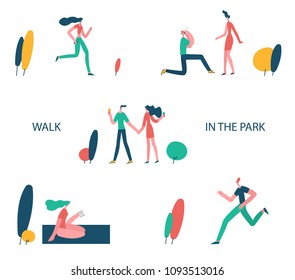 Season background people character vector illustration flat design. Use in Web Project and Applications.