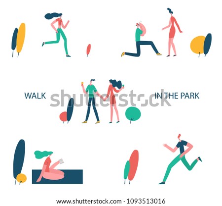 Season background people character vector illustration flat design. Use in Web Project and Applications.