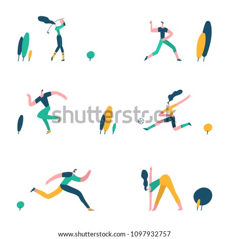 Season background people character vector illustration flat design. Use in Web Project and Applications.
