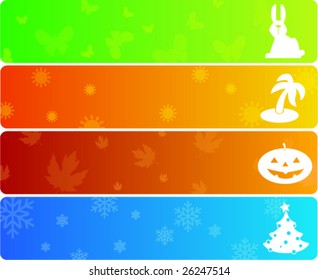 Season banner with logo festivity