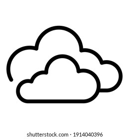 Season clouds icon. Outline season clouds vector icon for web design isolated on white background